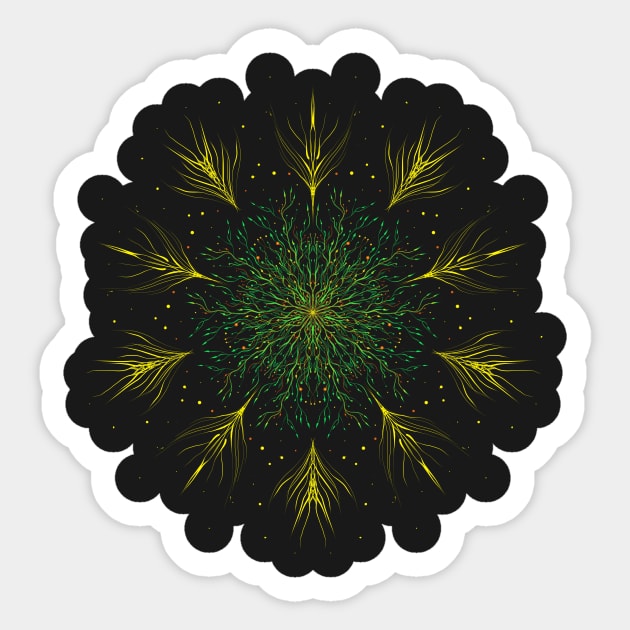 floral mandala Sticker by kharmazero